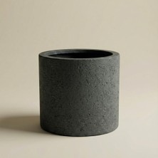 Hobi Tarım Hafif Beton Silindir Saksı 40X44CM