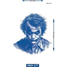 Airbrush Tattoo Joker Adaleti 5 cm Minimal Geçici Dövme Yarı Kalıcı Geçici Dövme