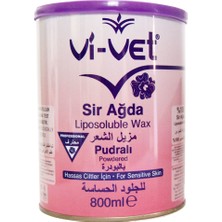 Vi-Vet Pudralı Sir Ağda 800 ml Hassas Ciltler İçin Liposoluble Wax Özellikli Ürün
