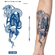 Airbrush Tattoo Yılan 1 Ay Kalıcı Geçici Dövme Yapıştırma Dövme