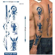 Airbrush Tattoo Samuray Kılıcı 3 Hafta Kalıcı Tam Kol Bacak Kaplama Yarı Kalıcı Geçici Dövme