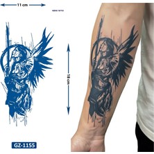 Airbrush Tattoo Savaşçı Kadın 1 Ay Kalıcı Geçici Dövme Yapıştırma Dövme