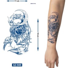 Airbrush Tattoo Akrep Gül 1 Ay Kalıcı Geçici Dövme Yapıştırma Dövme