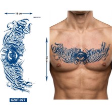 Airbrush Tattoo Göz Büyük Boy Bel Göğüs Sırt Için 1 Ay Kalıcı Geçici Dövme
