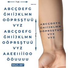 Airbrush Tattoo Harf Alfabe Isim Geçici Dövme Yarı Kalıcı Aylık Yapıştırma Dövme