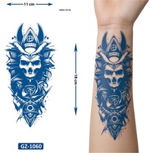 Airbrush Tattoo Kuru Kafa 1 Ay Kalıcı Geçici Dövme Yapıştırma Dövme