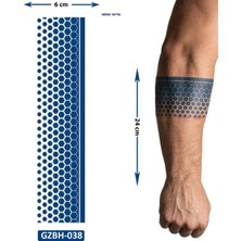 Airbrush Tattoo Dairesel Kol ve Ayak Için Şerit Bant Dövmesi Yarı Kalıcı Geçici Dövme