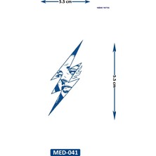 Airbrush Tattoo Şimşek 5 cm Minimal Geçici Dövme Yarı Kalıcı Geçici Dövme