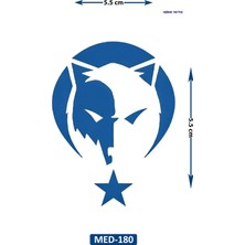 Airbrush Tattoo Börü Kurt 5 cm Minimal Geçici Dövme Yarı Kalıcı Geçici Dövme