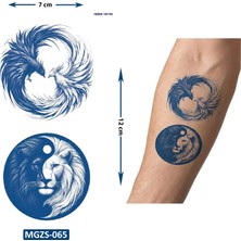 Airbrush Tattoo Anka Aslan Ying Yang Geçici Dövme Yarı Kalıcı Aylık Yapıştırma Dövme