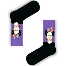 Bemp Frida Art Desenli Renkli Çorap