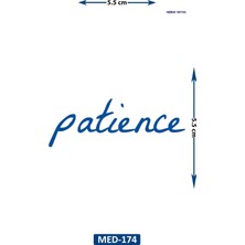 Airbrush Tattoo Patience 5 cm Minimal Geçici Dövme Yarı Kalıcı Geçici Dövme