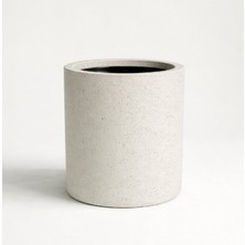 Hobi Tarım Hafif Beton Silindir Saksı 40X44CM