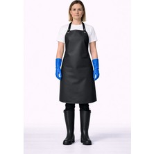 Bekiz Aşçı Kepi Üreticisi Bekiz Suni Deri Su Geçirmez Önlük Bulaşık Kasap Mermerci Endüstriyel Kullanım Için Siyah