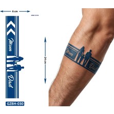 Airbrush Tattoo Aile Kol ve Ayak Için Şerit Bant Dövmesi Yarı Kalıcı Geçici Dövme