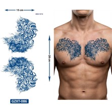 Airbrush Tattoo Aslanlar Büyük Boy Bel Göğüs Sırt Için 1 Ay Kalıcı Geçici Dövme
