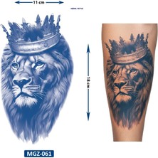 Airbrush Tattoo Aslan Kral 1 Ay Kalıcı Geçici Dövme Yapıştırma Dövme
