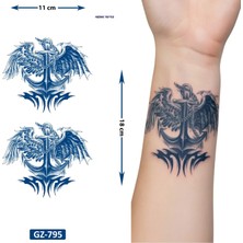 Airbrush Tattoo Çapa Kanat 1 Ay Kalıcı Geçici Dövme Yapıştırma Dövme