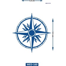 Airbrush Tattoo Tasarım Pusula 5 cm Minimal Geçici Dövme Yarı Kalıcı Geçici Dövme