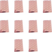 Omeyva Desenli Metalize Hediye Paketi Yapışkanlı Torba Poşet - 12X17 Cm. - 100 Adetlik 10 Paket