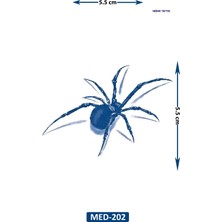 Airbrush Tattoo Çöl Örümcek 5 cm Minimal Geçici Dövme Yarı Kalıcı Geçici Dövme