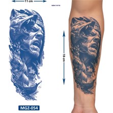 Airbrush Tattoo Kaptan Kurt 1 Ay Kalıcı Geçici Dövme Yapıştırma Dövme