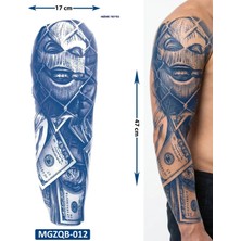 Airbrush Tattoo Soygun Para Yarı Kalıcı Tam Kol Bacak Kaplama Geçici Dövme