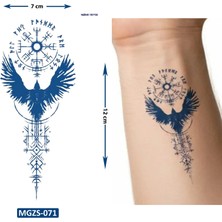 Airbrush Tattoo Vegvisir Viking Pusula Geçici Dövme Yarı Kalıcı Aylık Yapıştırma Dövme