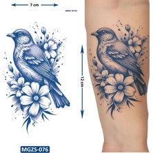 Airbrush Tattoo Çiçekli Kanarya Geçici Dövme Yarı Kalıcı Aylık Yapıştırma Dövme