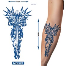 Airbrush Tattoo Şovalye 1 Ay Kalıcı Geçici Dövme Yapıştırma Dövme