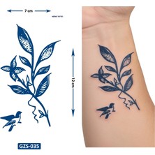 Airbrush Tattoo Çiçek Dalı Yarı Kalıcı 1 Aylık Geçici Dövme