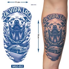 Airbrush Tattoo Pitbull Köpek 1 Ay Kalıcı Geçici Dövme Yapıştırma Dövme