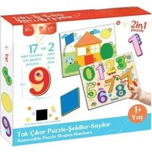 Gray Line Gry FP2762 Tak Çıkar Puzzle Şekiller Sayılar Nel1
