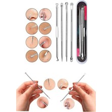 SETBEAUTY 4 Parça Kutulu Paslanmaz Çelik Sivilce Akne Siyah Nokta Temizleme Aleti