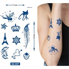 Airbrush Tattoo Minimalist Karakterler 1 Ay Kalıcı Kalıcı Geçici Dövme Yapıştırma Dövme