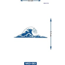 Airbrush Tattoo Dalga 5 cm Minimal Geçici Dövme Yarı Kalıcı Geçici Dövme