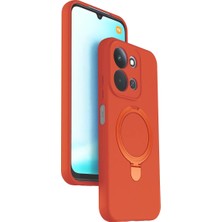 Negok Newface Xiaomi Redmi 15C 4g Regal Magsafe Standlı Kapak - Turuncu