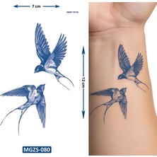 Airbrush Tattoo Kırlangıç Kuş Geçici Dövme Yarı Kalıcı Aylık Yapıştırma Dövme