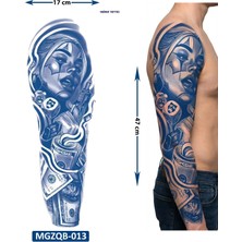 Airbrush Tattoo Asi Güzel Yarı Kalıcı Tam Kol Bacak Kaplama Geçici Dövme