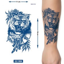 Airbrush Tattoo Kaplan Saati 1 Ay Kalıcı Geçici Dövme Yapıştırma Dövme