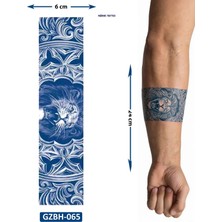 Airbrush Tattoo Aslan Kol ve Ayak Için Şerit Bant Dövmesi Yarı Kalıcı Geçici Dövme