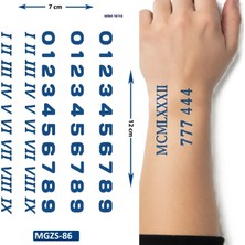 Airbrush Tattoo Roma Latin Rakam Sayı Geçici Dövme Yarı Kalıcı Aylık Yapıştırma Dövme