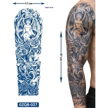 Airbrush Tattoo Melek 3 Hafta Kalıcı Tam Kol Bacak Kaplama Yapıştırma Geçici Dövme 46 cm