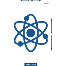 Airbrush Tattoo Atom Sembolü 5 cm Minimal Geçici Dövme Yarı Kalıcı Geçici Dövme