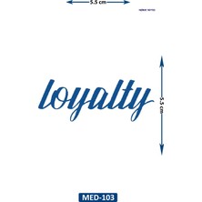 Airbrush Tattoo Loyalty 5 cm Minimal Geçici Dövme Yarı Kalıcı Geçici Dövme