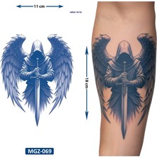 Airbrush Tattoo Savaşçı Melek 1 Ay Kalıcı Geçici Dövme Yapıştırma Dövme