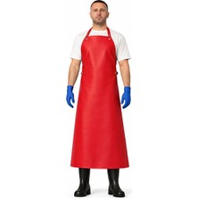 Bekiz Suni Deri Şef, Mutfak Bulaşık Önlüğü Kırmızı