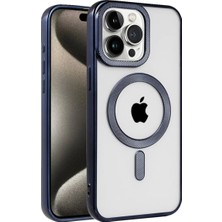 Newface iPhone 15 Pro Kılıf Kronos Magsafe Kapak - Lacivert