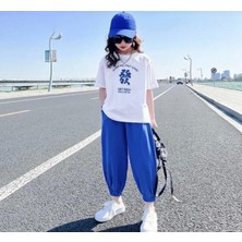 Punix Kids Punıx Kıds Japon Hıp Hop Sokak Stili Baskılı Yüksek Kalite Yazlık Kız Çocuk Eşofman Takımı