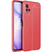 Newface Vivo Y21S Kılıf Auto Focus Kapak - Kırmızı